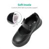 DREAM PAIRS Kids Girls Mary Jane Sneakers Strap Toddler Little Girls School Shoes Soft Walking Party Flat Shoes(Black)