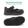 DREAM PAIRS Kids Girls Mary Jane Sneakers Strap Toddler Little Girls School Shoes Soft Walking Party Flat Shoes(Black)