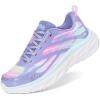DREAM PAIRS Girls Shoes Sneakers Kids Tennis Shoes Lightweight Lace Up Running Casual Walking Shoes(Purple/Rainbow)