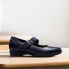 DREAM PAIRS Womens Ballet Mary Jane Flats, Comfortable Business Office Dress Shoes for Women Dressy and Work with Ankle Strap(Navy)