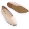 DREAM PAIRS Women’s Flats Comfortable Slip On Business Work Office Casual Suede Ballet Flats Pointed Toe Dress Shoes(Nude)