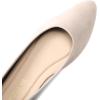 DREAM PAIRS Women’s Flats Comfortable Slip On Business Work Office Casual Suede Ballet Flats Pointed Toe Dress Shoes(Nude)