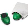 DREAM PAIRS Women’s Flats, Foldable Ballet Flats for Women, Bowknot Round Toe Comfort Light Weight Slip-On Dress Shoes(Green)