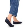DREAM PAIRS Women’s Flats, Foldable Ballet Flats for Women, Bowknot Round Toe Comfort Light Weight Slip-On Dress Shoes(Navy)