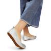 DREAM PAIRS Women’s Flats, Foldable Ballet Flats for Women, Bowknot Round Toe Comfort Light Weight Slip-On Dress Shoes(Silver)
