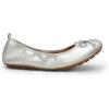 DREAM PAIRS Women’s Flats, Foldable Ballet Flats for Women, Bowknot Round Toe Comfort Light Weight Slip-On Dress Shoes(Silver)