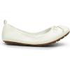 DREAM PAIRS Women’s Flats, Foldable Ballet Flats for Women, Bowknot Round Toe Comfort Light Weight Slip-On Dress Shoes(White)