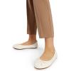 DREAM PAIRS Women’s Flats, Foldable Ballet Flats for Women, Bowknot Round Toe Comfort Light Weight Slip-On Dress Shoes(White)