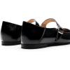 DREAM PAIRS Women’s Silver Square Toe Mary Jane Flats: Comfortable Casual Slip On Dress Shoes with Buckle Strap for Women’s Daily Wear(Black-oily)