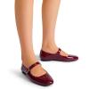 DREAM PAIRS Women’s Silver Square Toe Mary Jane Flats: Comfortable Casual Slip On Dress Shoes with Buckle Strap for Women’s Daily Wear(Burgundy)