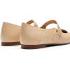 DREAM PAIRS Women’s Silver Square Toe Mary Jane Flats: Comfortable Casual Slip On Dress Shoes with Buckle Strap for Women’s Daily Wear(Nude)