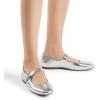 DREAM PAIRS Women’s Silver Square Toe Mary Jane Flats: Comfortable Casual Slip On Dress Shoes with Buckle Strap for Women’s Daily Wear(Silver)