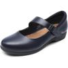 DREAM PAIRS Womens Ballet Mary Jane Flats, Comfortable Business Office Dress Shoes for Women Dressy and Work with Ankle Strap(Navy)