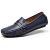 DREAM PAIRS Women’s Loafers Penny Loafer Slip on Casual Dressy Comfortable Business Work Office Moccasins Driving Loafer Shoes(Navy-pu)