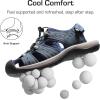 DREAM PAIRS Men’s Support Sandals: Athletic, Outdoor, Quick-Dry Mesh, Closed Toe, Lightweight, Comfortable Water Shoes(Dark Blue)