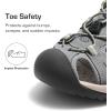 DREAM PAIRS Men’s Support Sandals: Athletic, Outdoor, Quick-Dry Mesh, Closed Toe, Lightweight, Comfortable Water Shoes(Grey)