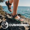 DREAM PAIRS Womens Sandals Light Weight Hiking Sandals for Women Comfortable Athletic Quick-Drying Walking Hiking Water Sandals(Black/Light Grey)