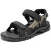 DREAM PAIRS Men’s Arch Support Hiking Sandals Sport Outdoor Athletic Comfortable Summer Beach Water Sandals(Black/Grey)