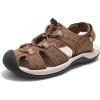 DREAM PAIRS Men’s Support Sandals: Athletic, Outdoor, Quick-Dry Mesh, Closed Toe, Lightweight, Comfortable Water Shoes(Brown)
