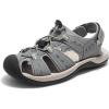 DREAM PAIRS Men’s Support Sandals: Athletic, Outdoor, Quick-Dry Mesh, Closed Toe, Lightweight, Comfortable Water Shoes(Grey)