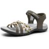DREAM PAIRS Womens Sandals Light Weight Hiking Sandals for Women Comfortable Athletic Quick-Drying Walking Hiking Water Sandals(Khaki)