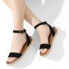 DREAM PAIRS Women’s Open Toe Platform Espadrille Wedge Sandals Comfortable One Band Dressy Casual Sandals for Women(Black/Nubuck)