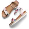 DREAM PAIRS Women’s Open Toe Platform Espadrille Wedge Sandals Comfortable One Band Dressy Casual Sandals for Women(Floral)