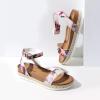 DREAM PAIRS Women’s Open Toe Platform Espadrille Wedge Sandals Comfortable One Band Dressy Casual Sandals for Women(Floral)