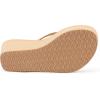 DREAM PAIRS Women’s Platform Flip Flop Rhinestones Arch Support Comfortable Soft Cushion Wedge Flip Flops Summer Thong Sandals(Nude)