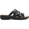 DREAM PAIRS Women’s Slide Sandals Comfortable Arch Support Casual Walking Sandals Adjustable Straps Slip On Low Wedge Flat Sandals(Black)