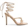 DREAM PAIRS Heels for Women Strappy High Stiletto Lace Up Heeled Sandals Square Open Toe Heels for Prom Party Dating(Nude-pu)