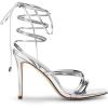DREAM PAIRS Heels for Women Strappy High Stiletto Lace Up Heeled Sandals Square Open Toe Heels for Prom Party Dating(Silver-pu)