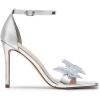 DREAM PAIRS Lace Up High Heels Stilletos Gladiator Open Square Toe Fashion Dressy Wedding Bridal Pumps Sandals(All Silver-pat)