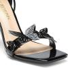 DREAM PAIRS Lace Up High Heels Stilletos Gladiator Open Square Toe Fashion Dressy Wedding Bridal Pumps Sandals(Black-pat)