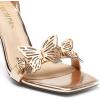 DREAM PAIRS Lace Up High Heels Stilletos Gladiator Open Square Toe Fashion Dressy Wedding Bridal Pumps Sandals(Rose Gold-pat)