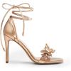 DREAM PAIRS Lace Up High Heels Stilletos Gladiator Open Square Toe Fashion Dressy Wedding Bridal Pumps Sandals(Rose Gold-pat)