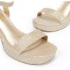 DREAM PAIRS Platform Heels for Women High Block Chunky Open Toe Ankle Strap Heels Fashion Wedding Party Evening Prom Dance Dress Pump Sandals Shoes(Gold-glitter)