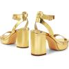 DREAM PAIRS Platform Heels for Women High Block Chunky Open Toe Ankle Strap Heels Fashion Wedding Party Evening Prom Dance Dress Pump Sandals Shoes(Gold-pat)