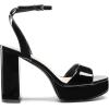 DREAM PAIRS Platform High Heels for Women Chunky Round Open Toe Ankle Strap Stylish Heeled Sandals for Party Prom Wedding(Black)