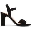 DREAM PAIRS Women’s Chunky Heels Open Toe Ankle Strap High Block Comfy Dress Heel Sandals Pumps Shoes(Black/Suede)