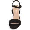 DREAM PAIRS Women’s Chunky Heels Open Toe Ankle Strap High Block Comfy Dress Heel Sandals Pumps Shoes(Black/Suede)
