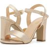 DREAM PAIRS Women’s Chunky Heels Open Toe Ankle Strap High Block Comfy Dress Heel Sandals Pumps Shoes(Gold)