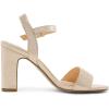 DREAM PAIRS Women’s Chunky Heels Open Toe Ankle Strap High Block Comfy Dress Heel Sandals Pumps Shoes(Gold)