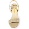 DREAM PAIRS Women’s Chunky Heels Open Toe Ankle Strap High Block Comfy Dress Heel Sandals Pumps Shoes(Gold-glitter)