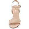 DREAM PAIRS Women’s Chunky Heels Open Toe Ankle Strap High Block Comfy Dress Heel Sandals Pumps Shoes(Nude/Suede)