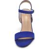 DREAM PAIRS Women’s Chunky Heels Open Toe Ankle Strap High Block Comfy Dress Heel Sandals Pumps Shoes(Royal/Blue/Suede)