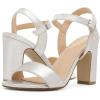 DREAM PAIRS Women’s Chunky Heels Open Toe Ankle Strap High Block Comfy Dress Heel Sandals Pumps Shoes(Silver)