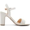 DREAM PAIRS Women’s Chunky Heels Open Toe Ankle Strap High Block Comfy Dress Heel Sandals Pumps Shoes(White/Pu)