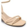 DREAM PAIRS Women’s Chunky Strappy Heels Square Open Toe Ankle Buckle Low Heels Sandals for Daily Wedding Party Dress(Nude)