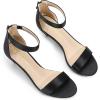 DREAM PAIRS Women’s Fiona Fashion Stilettos Open Toe Pump Heeled Sandals(Black/Satin)